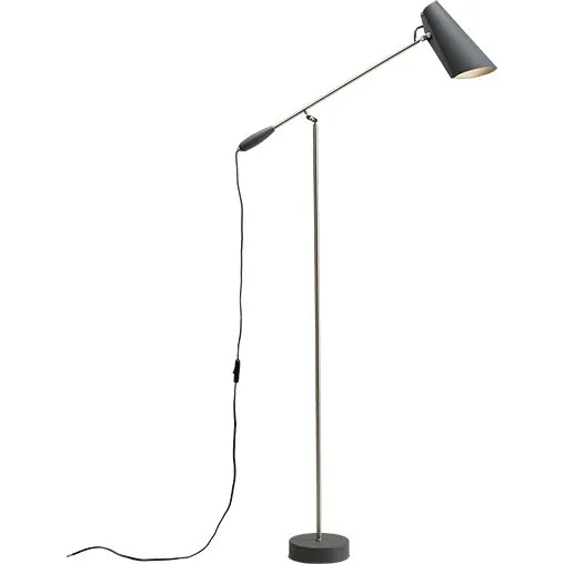 Northern Birdy gulvlampe - sort/messing