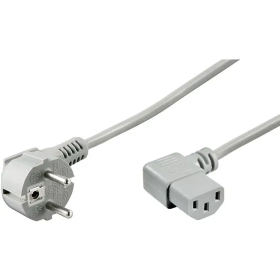 Goobay Strømkabel 2 m, grå (CEE 7/7 F til C13)