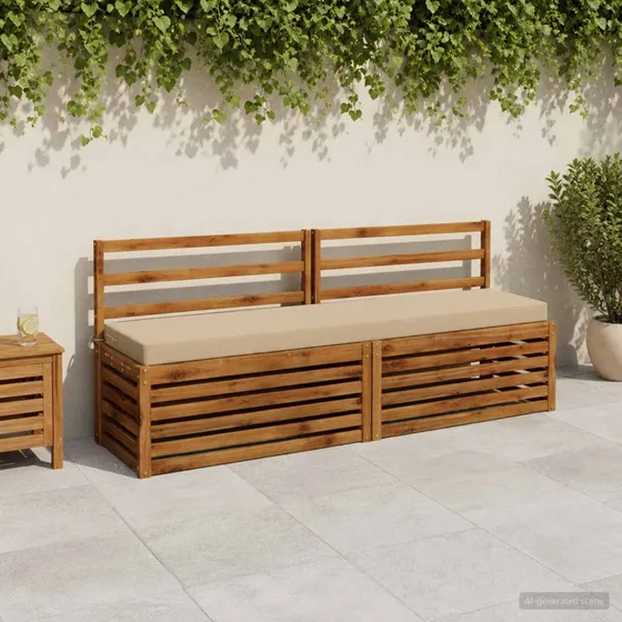 vidaXL Bænkpude SOEST Beige 170 x 40 x 8 cm