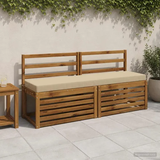 vidaXL Bænkpude SOEST Beige 160 x 40 x 8 cm