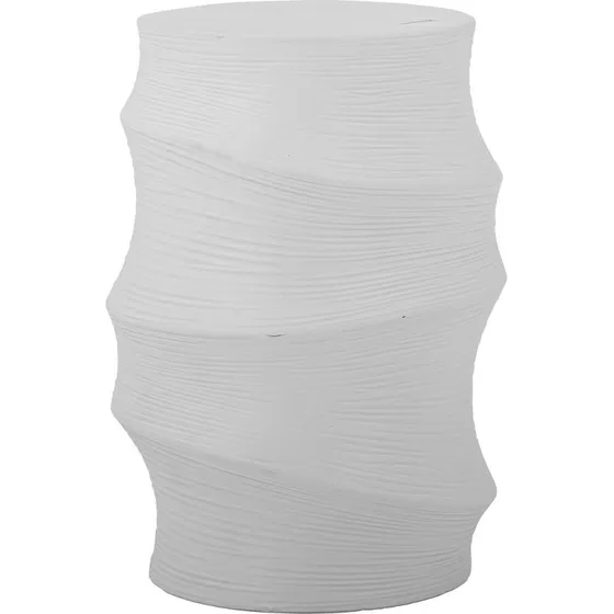 Bloomingville Volise Sidebord, hvid stentøj Ø37×H51 cm