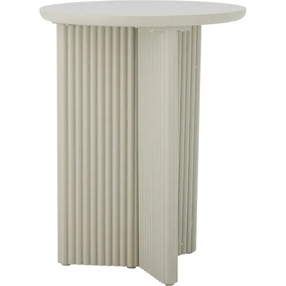 Bloomingville Edith sidebord, hvid fyrretræ Ø40×H50 cm