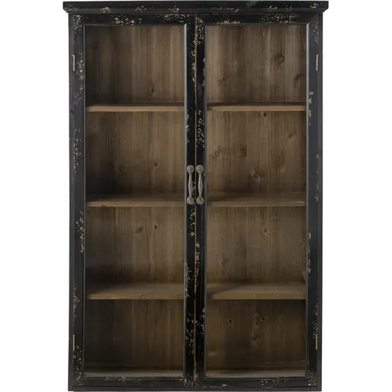 Creative Collection - Hazem skab, sort patineret fyrretræ