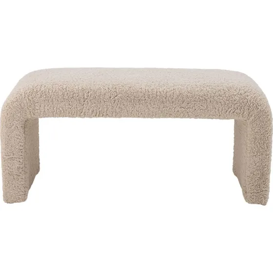 Bloomingville Bobbie Bænk, Natur bouclé, 45x100x45 cm