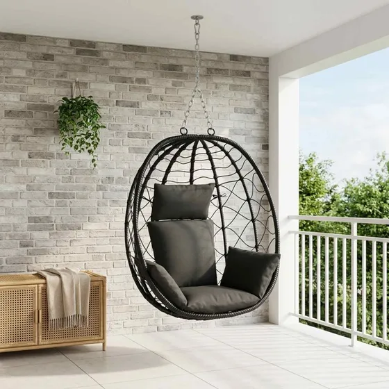 vidaXL Adirondack Pude PUTTEN Sort 60 x 145 x 10 cm
