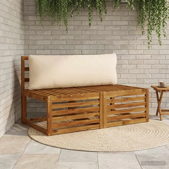 vidaXL Rygpude PUTTEN Cremefarvet 120 x 40 x 15 cm