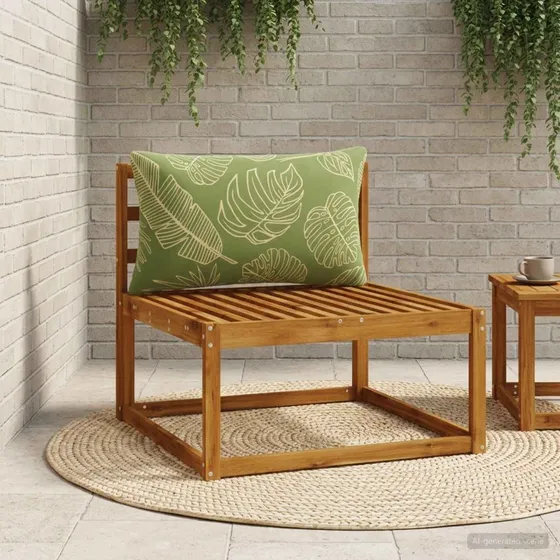 vidaXL Rygpude PUTTEN Bladdesign 80 x 40 x 15 cm