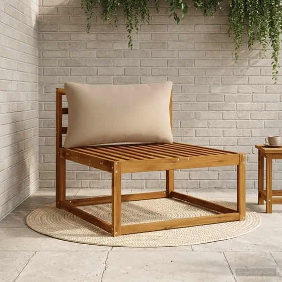 vidaXL Rygpude PUTTEN Sandfarvet 80 x 40 x 15 cm