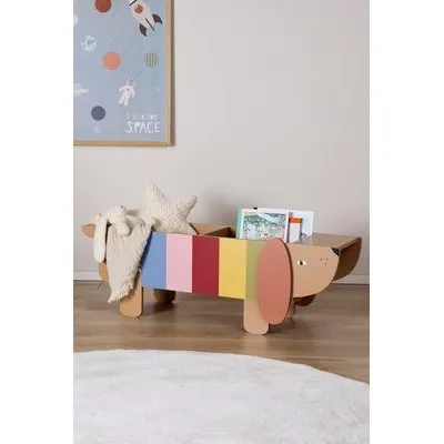 Bloomingville MINI Charlie Bogkasse, Brun (108×37×32 cm)