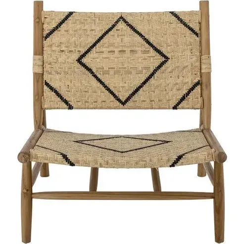 Bloomingville Lennox lænestol - teak/rattan 70x75x78 cm