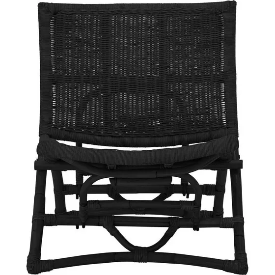 Bloomingville Baz Loungestol i rattan - Sort