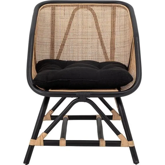 Bloomingville Loue Loungestol, Sort rattan