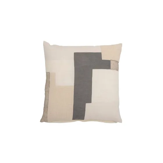 Bloomingville Maje pude 50x50 cm (patchwork, hør)