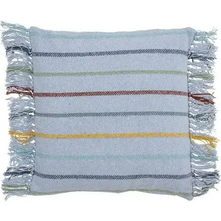 Bloomingville Frey pude 45x45 cm, lys blå (genanvendt bomuld)