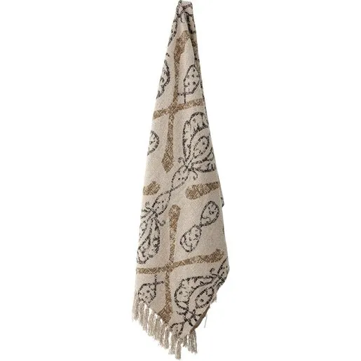 Bloomingville Freddy Plaid 130x160 cm - Natur (genbrugt bomuld)