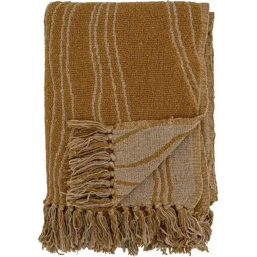 Bloomingville Ginna plaid, brun 160×130 cm – genanvendt bomuld