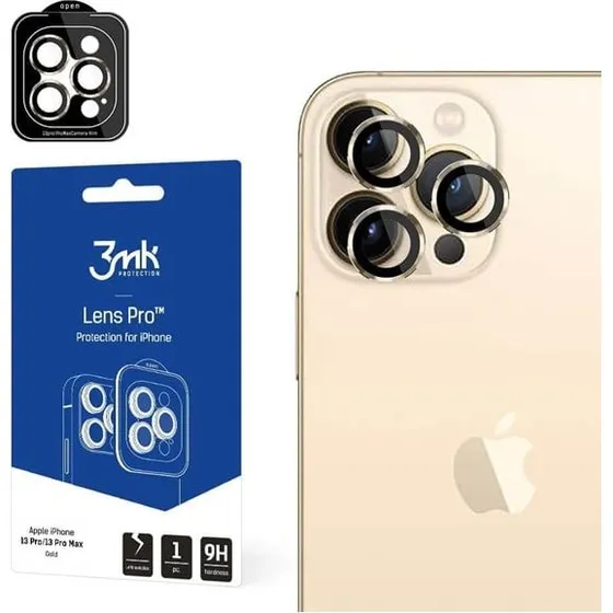 3MK iPhone 13 Pro Max/13 Pro Camera Glass Protection - Gold