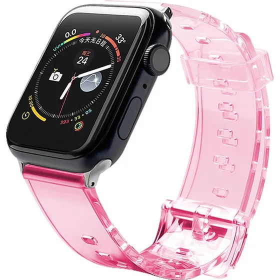 Hurtel Strap Light Silikone Rem til Apple Watch 42/44mm - Rød