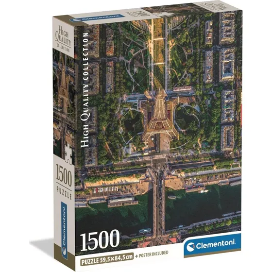 Clementoni HQC Flying over Paris Puslespil - 1500 brikker