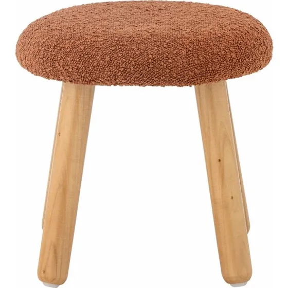 Bloomingville MINI Aksel Taburet Ø30xH29 cm, Brun, Polyester