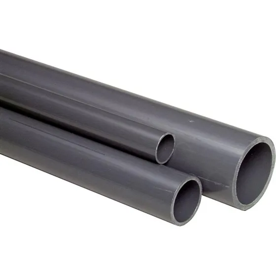 GF ABS rør 63 x 3,80 mm, 5 m - RAL 7001 kiesel grå