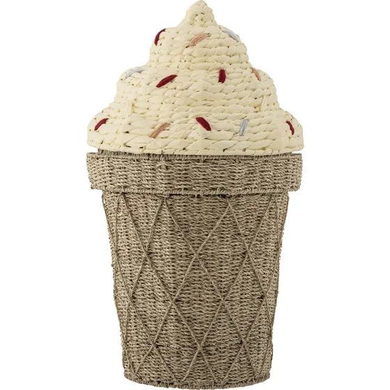 Bloomingville Cillie Opbevaringskurv m/låg, vandhyacint 40x72cm