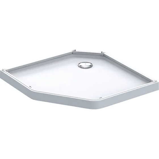 Ifö Contura Showerama femkantet brusekar 90x90 cm, hvid