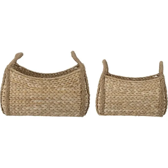 Bloomingville Selma opbevaringskurve 2 stk, Bankuan natur (41×28×25 & 51×38×33 cm)