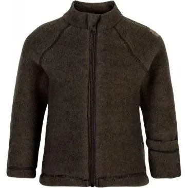 Mikk-Line Baby Uldjakke i Merinould - Dark Brown, str. 86