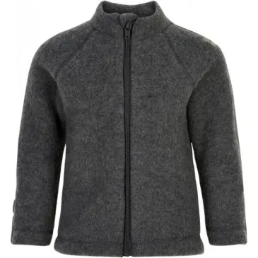 Mikk-Line Baby Uldjakke i Merinould, Anthracite Melange, str. 86