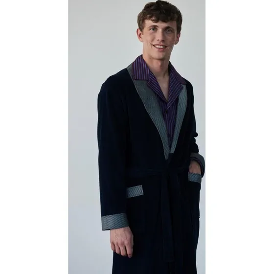 Davos Velour Slåbrok - Premium Loungewear