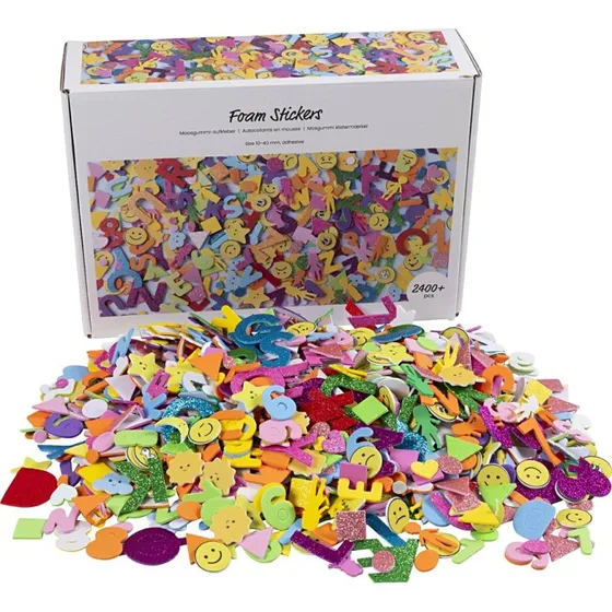 Creativ Company Mosgummi Klistermærker - Assorterede Farver - 2640 stk.