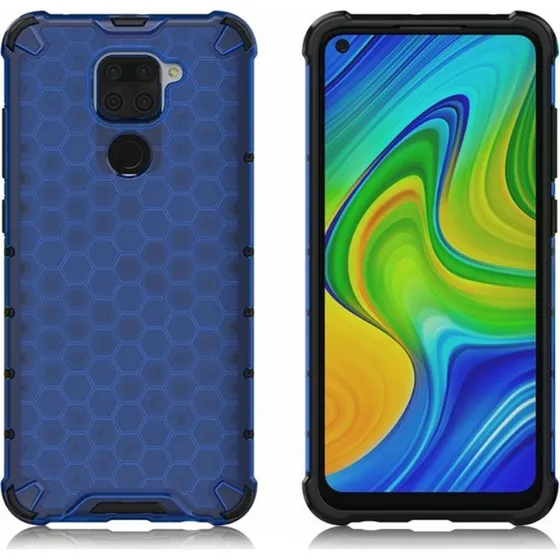 Bofink Honeycomb Cover til Xiaomi Redmi Note 9 - Blå