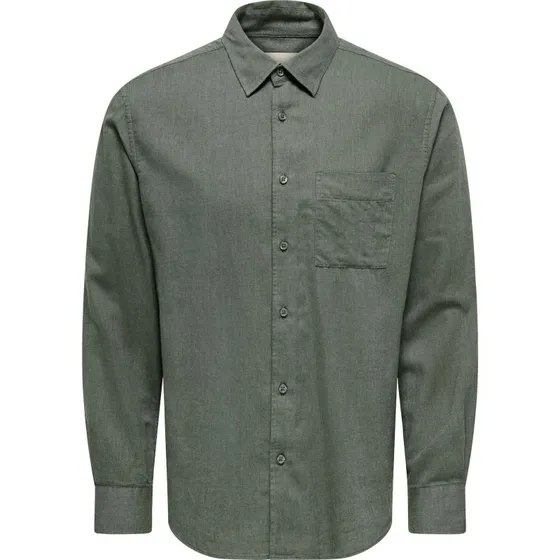 Only & Sons Skjorte Grå - Onmars Regular Fit