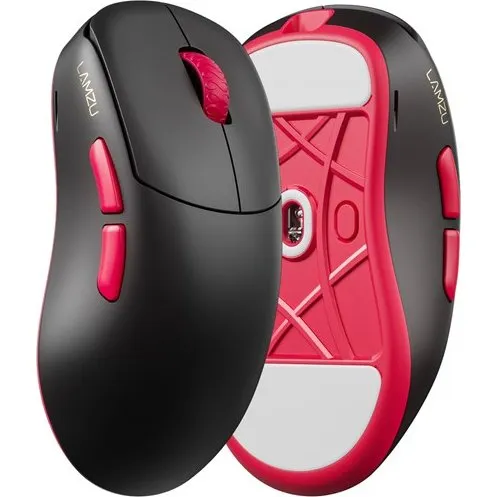 Lamzu Thorn V2 Gaming Mus - Sort/Rød - Trådløs