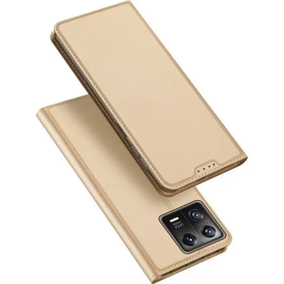 Dux Ducis Skin Pro Case til Xiaomi 13 - Gold Card Wallet Stand
