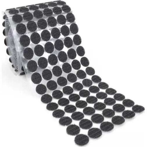 Rund selvklæbende velcro (1 cm) - 500-pak