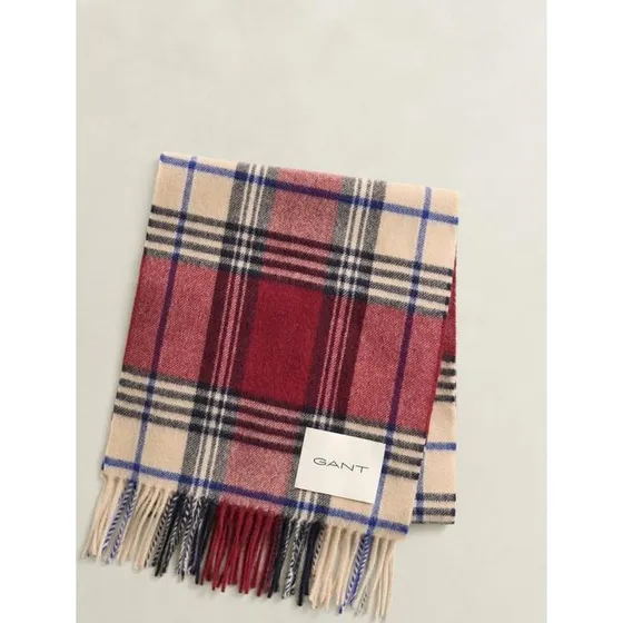 Checked Wool Scarf