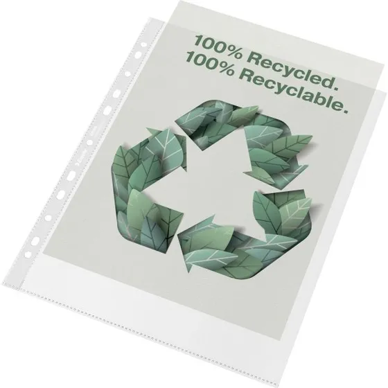 Esselte Recycled A4 Maxi lommer 100 μm, 100 stk