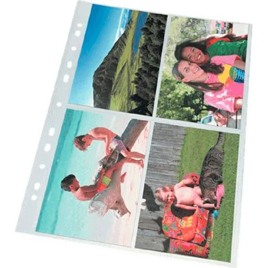 Esselte fotolommer 10x15 cm A4, 25 stk – glasklar