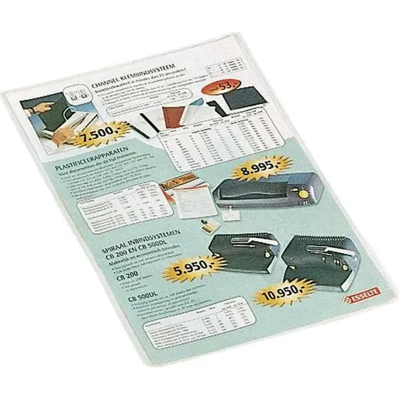Esselte Plastetui A4 0,105 mm glasklar 100 stk