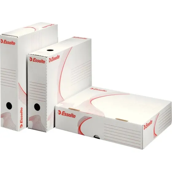 Esselte Arkivæske horisontal 80mm hvid 10 stk