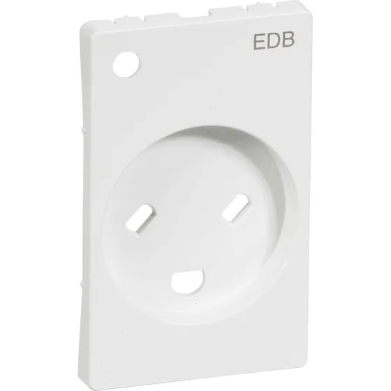 LK FUGA Afdækning til EDB stikkontakt, 1,5 modul, hvid