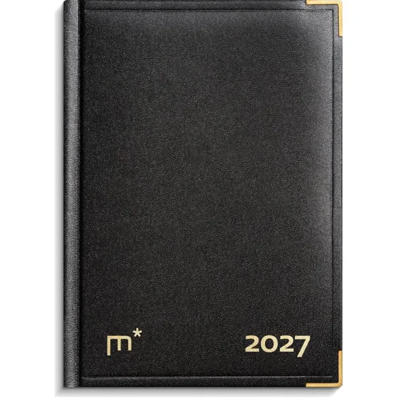 Mayland Årbog Dagkalender 2027 Sort Kunstskind 12 x 17 cm