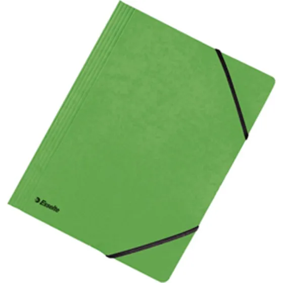 Esselte Elastikmappe uden klapper A4 grøn