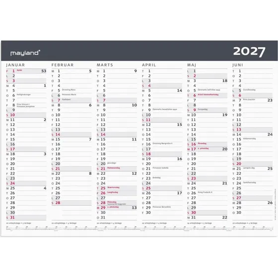 Mayland Kontorkalender Moderne A3 2027