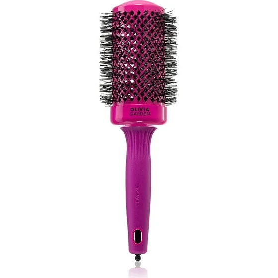Olivia Garden Expert Skinne Rund hårtørrebørste, 55 mm, Hot Pink