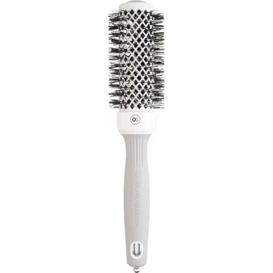 Olivia Garden Expert Blowout Shine Rund Børste, 25 mm, Hvid/Grå