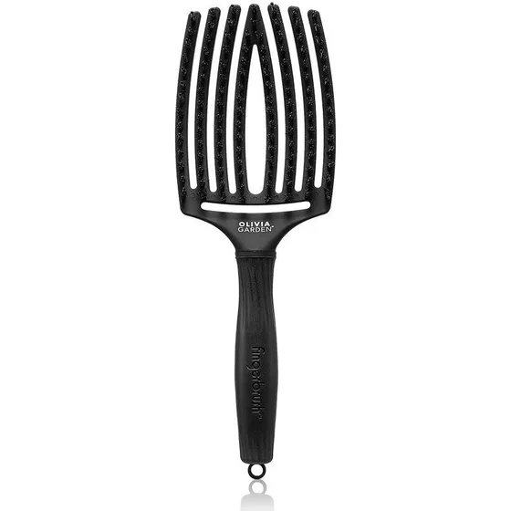 Olivia Garden Fingerbørste, Sort, Stor