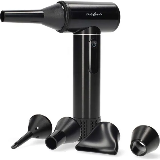Nedis Trådløs Turboluftblæser - 200W, 130.000 RPM, Sort